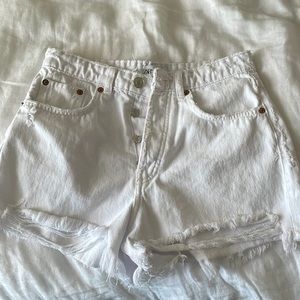 Zara white jean shorts